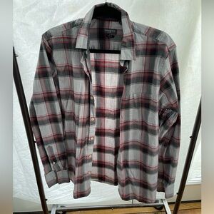 Van Heusen Flex Slim Fit Gray and Red Shirt